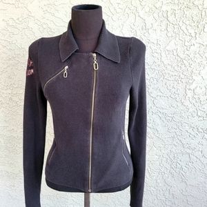 Harley Davidson Sweater..Sz. S.. Zipper Front..Harley Davidson Logo on Right Arm